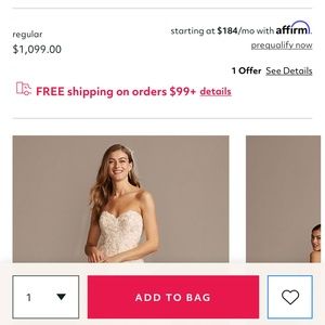 Wedding dress size 18